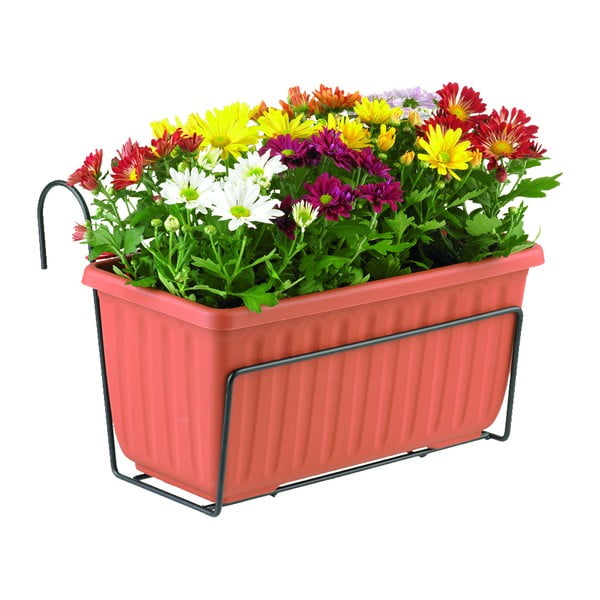 Melns metāla statīvs puķu kastei Plastia Siestino-image-2