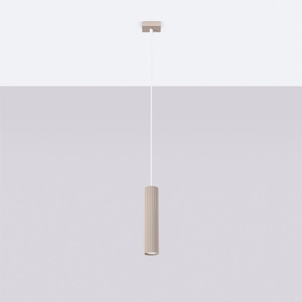 Pelēkbrūna metāla piekaramā lampa Gleam – Sollux-image-2