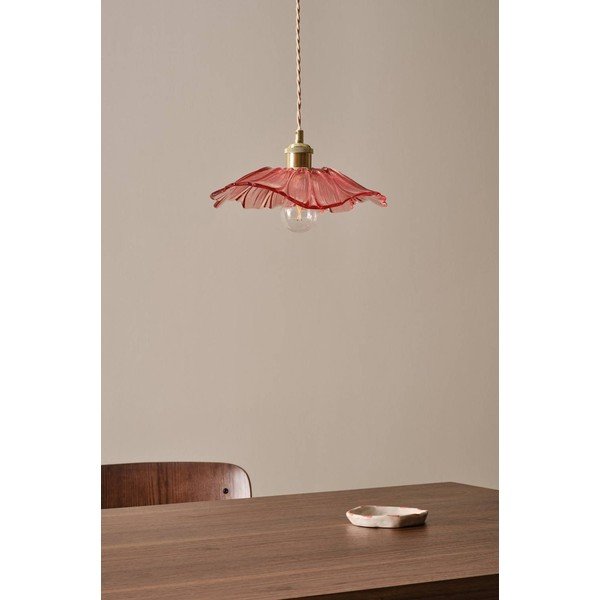 Sarkana/zelta krāsas stikla piekaramā lampa ø 30 cm Nugget – Jotex-image-2
