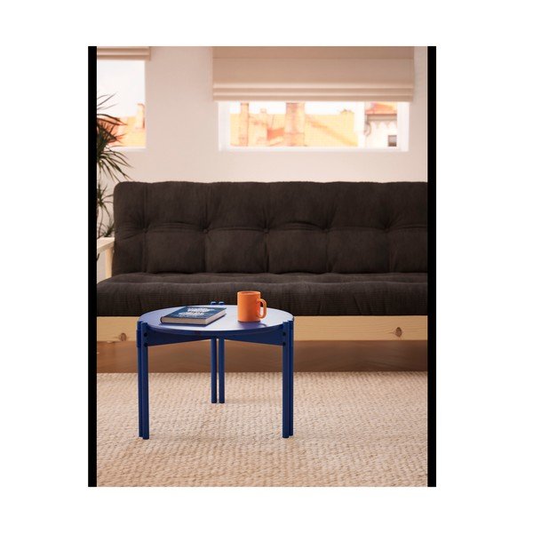 Zils priedes masīvkoka apaļš žurnālgaldiņš ø 80 cm Sticks – Karup Design-image-4