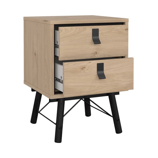 Dabīga toņa naktsskapītis ar ozolkoka imitāciju Ry – Tvilum-image-4