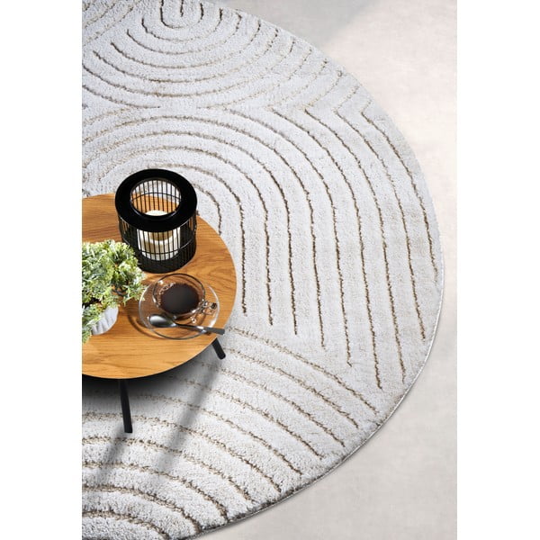 Balts apaļš paklājs ø 160 cm Panglao New York White – Elle Decoration-image-2