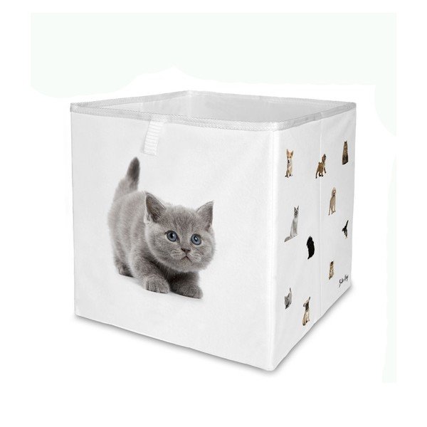 Balts tekstila bērnu rotaļlietu organizators 32x32x32 cm The Cutest Ones – Butter Kings
