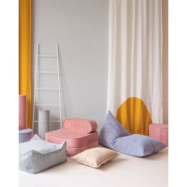 Gaiši brūns velveta bērnu dīvāna spilvens Bolster – Wigiwama-image-3