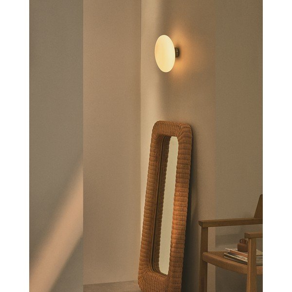 Balta/sudraba krāsas sienas lampa ø 26 cm Bamila – Kave Home-image-2