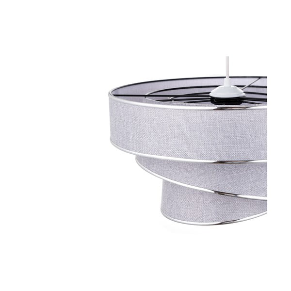Pelēka/sudraba krāsas piekaramā lampa ar auduma abažūru ø 40 cm Couper – Opviq lights-image-2