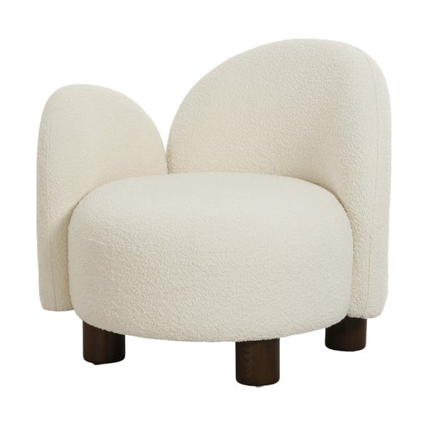 Balts atpūtas krēsls no buklē auduma Honolulu – House Nordic-image-2