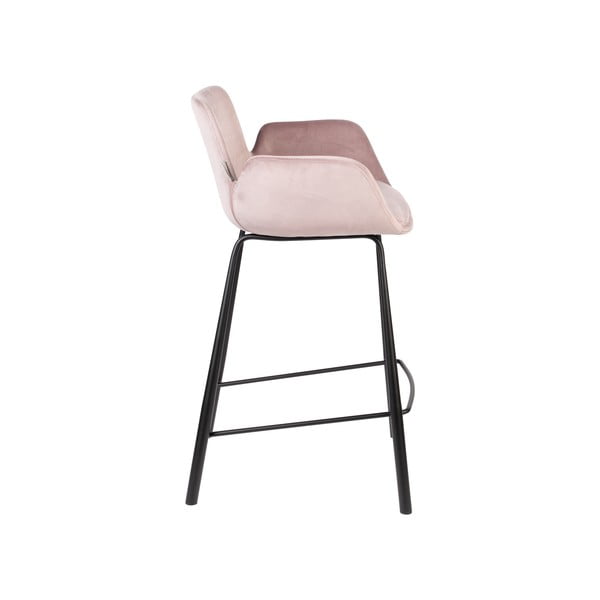 Gaiši rozā samta bāra krēsli (2 gab.) 91,5 cm Brit – Zuiver-image-3