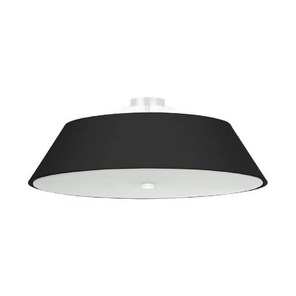 Melna griestu lampa ar stikla abažūru ø 60 cm Hektor – Nice Lamps