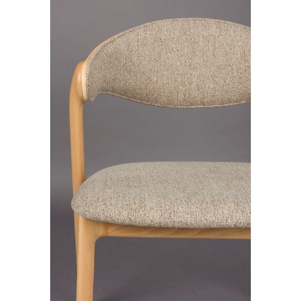 Pelēkbēšs polsterēts pusdienu krēsls Babington – Dutchbone-image-1