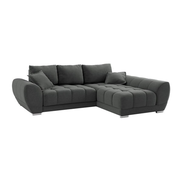 Tumši pelēks Windsor & Co Sofas Cloudlet dīvāns, labais stūris
