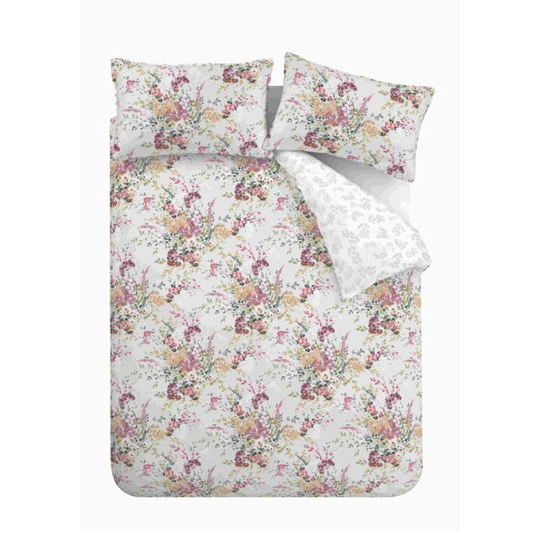 Balti bēša gultas veļa 200x135 cm Dried Flowers – Catherine Lansfield
