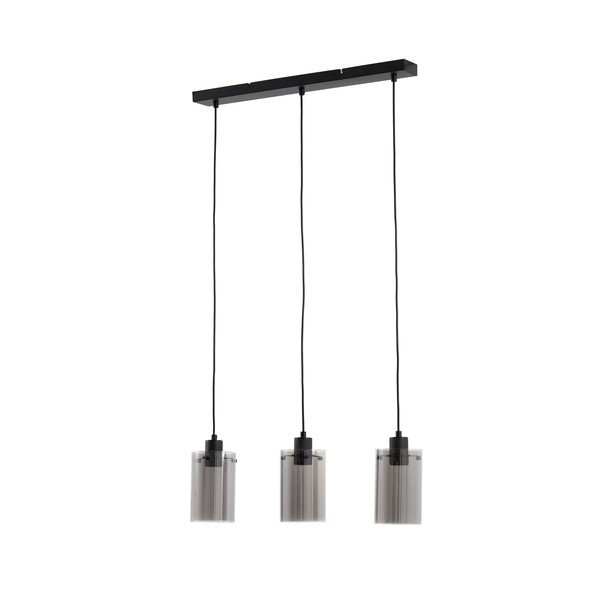 Melna griestu lampa ar stikla abažūru 65x12 cm Vancouver – Light & Living-image-2