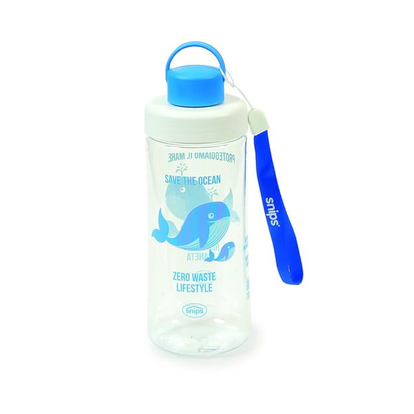 Zila ūdens pudele Snips Whale, 500 ml