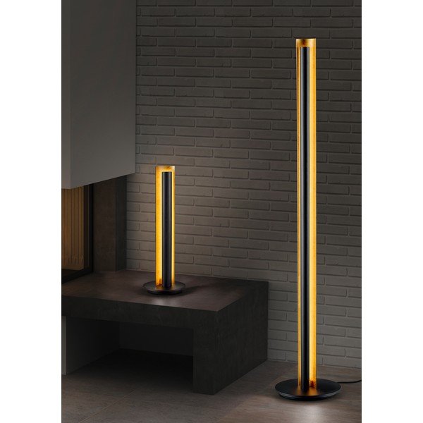 Melna LED stāvlampa ar regulējamu spilgtumu (augstums 142,5 cm) Texel – Trio-image-3