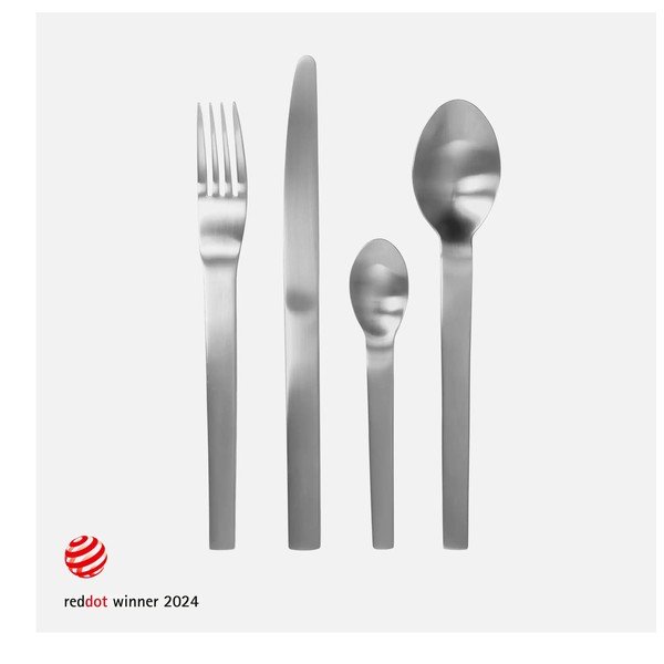 Sudraba krāsas nerūsējošā tērauda galda piederumi (24 gab.) Boldi – FABINI-image-4