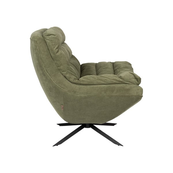 Zaļš samta atpūtas krēsls Vince – Dutchbone-image-3