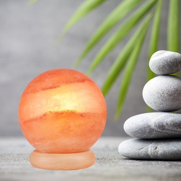 Oranža sāls lampa, augstums 16 cm Sally – LAMKUR-image-1