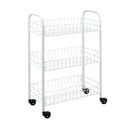 Balts pārvietojams statīvs ar 3 plauktiem Metaltex Siena