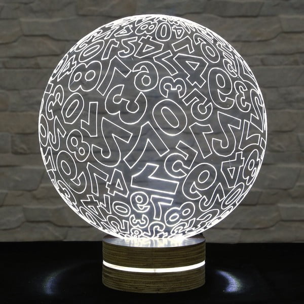 3D galda lampa Numurus