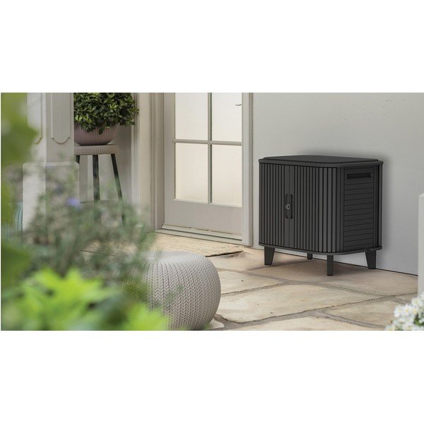 Pelēka plastmasas dārza uzglabāšanas kaste Velo – Keter-image-1