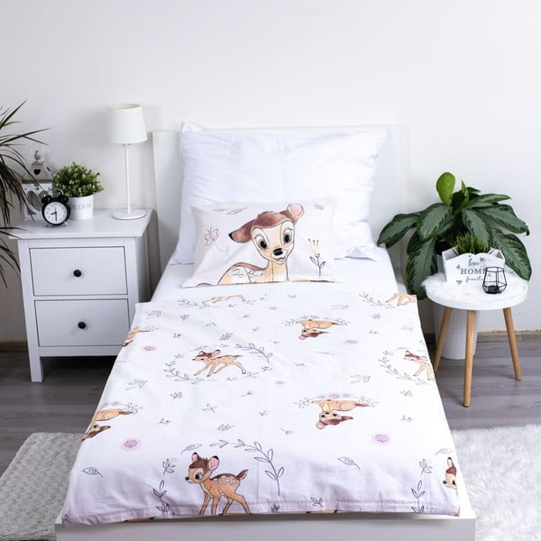 Kokvilnas bērnu gultas veļa 100x135 cm  Bambi "Beige" – Jerry Fabrics-image-2