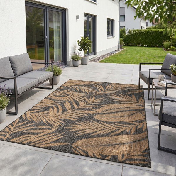 Melns/brūns iekštelpu un āra paklājs 120x170 cm Mira 1451 – Ayyildiz Carpets-image-1