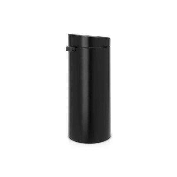 Matēti melna ar pieskārienu atverama tērauda atkritumu tvertne 30 l Touch Bin – Brabantia-image-3