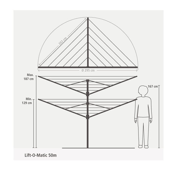 Dārza veļas žāvētājs Lift-O-Matic 50m – Brabantia-image-1