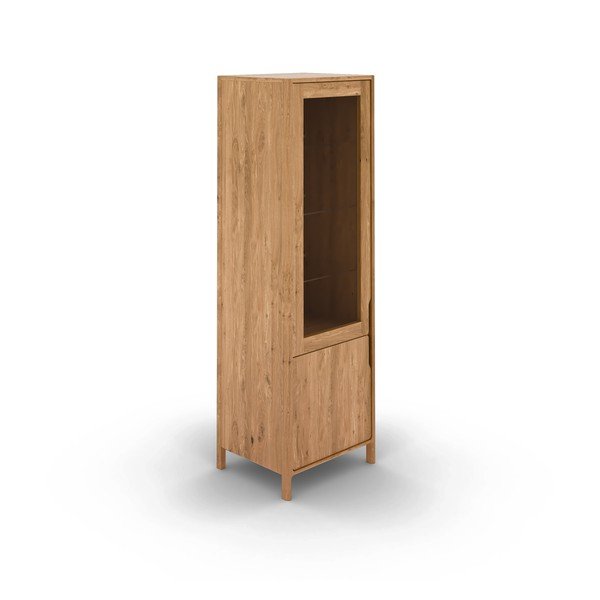 Dabīga toņa ozola masīvkoka vitrīna 59x188 cm Twig – The Beds-image-2