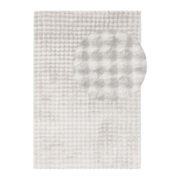 Balts mazgājams paklājs 200x290 cm Bubble White – Mila Home