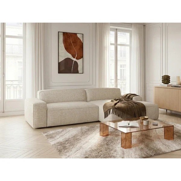 Bēšs salokāms/su elektriniu sėdynės reguliavimu stūra dīvāns (ar labo stūri) Abel – Bobochic Paris-image-4