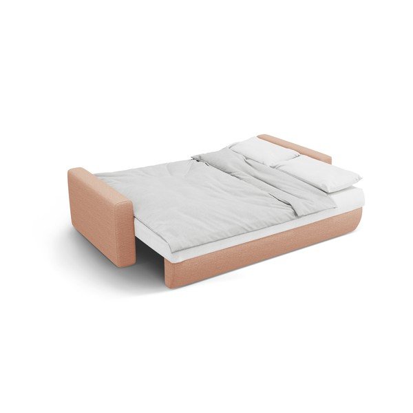 Rozā salokāms dīvāns ar uzglabāšanas vietu 238 cm Belfast – Cosmopolitan Design-image-3