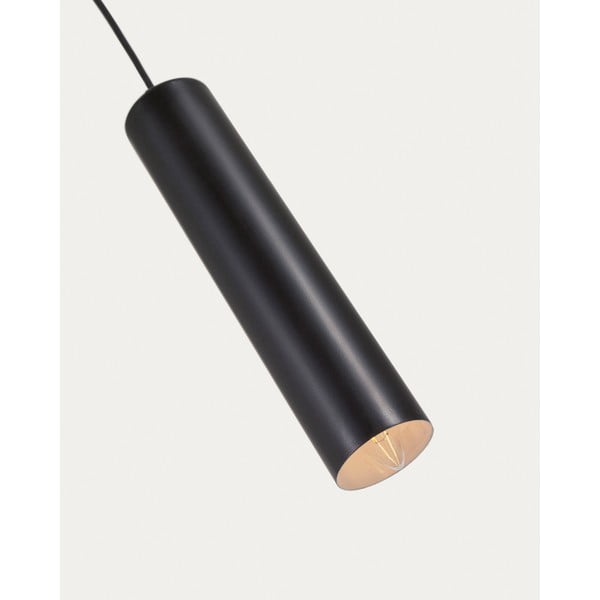 Melna piekaramā lampa ar metāla abažūru ø 8 cm Maude – Kave Home-image-4