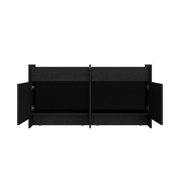 Melna kumode 146x76x51 cm Hido – noo.ma-image-3