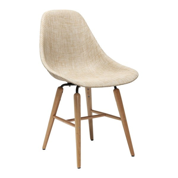 4 bēšas krāsas ēdamistabas krēslu komplekts Kare Design Forum Wood
