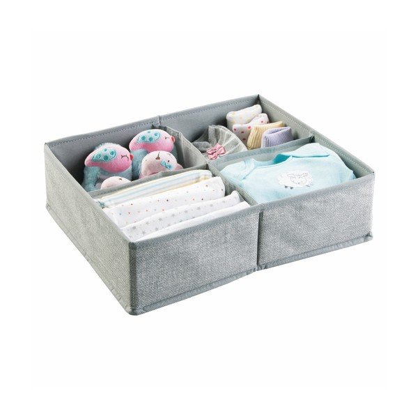 Pelēks 4 detaļu atvilktņu organizators InterDesign Aldo, 30,5 x 35,5 cm