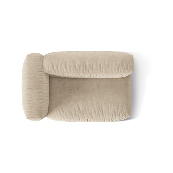 Bēša samta modulārā dīvāna daļa (ar kreiso stūri) Martina – Micadoni -image-3