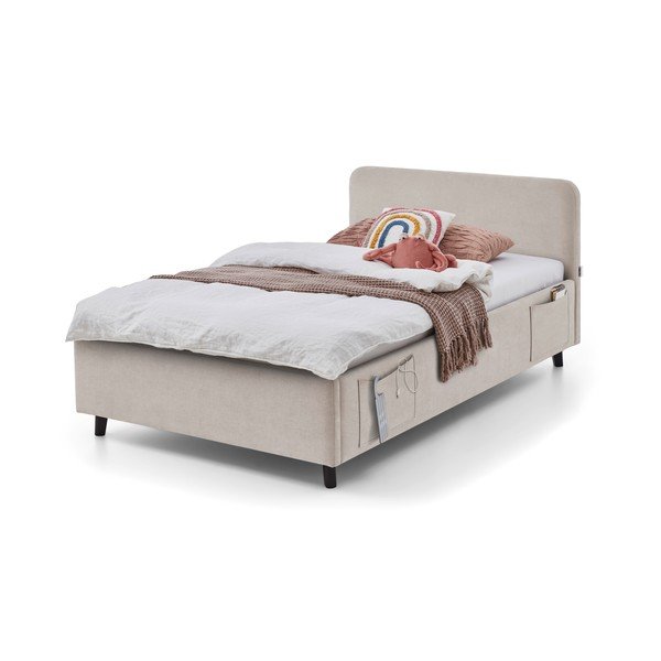 Bēša bērnu gulta bez režģa 120x200 cm Cosy – Meise Möbel-image-4