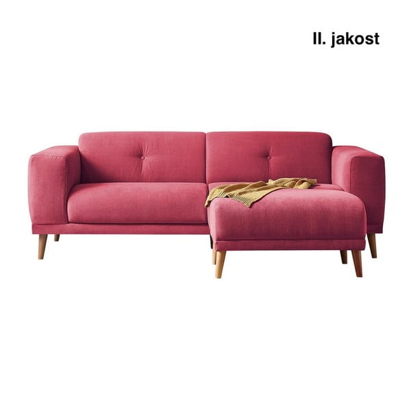 Sarkans dīvāns ar kāju balstu Bobochic Paris Luna