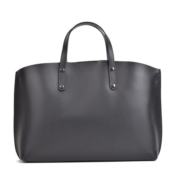 Melna ādas rokassoma Mangotti Somas Lulia-image-3