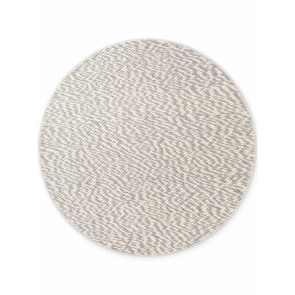 Gaiši pelēks/krēmkrāsas ar rokām darināts vilnas apaļš paklājs ø 160 cm Lyon Beans – Elle Decoration-image-4