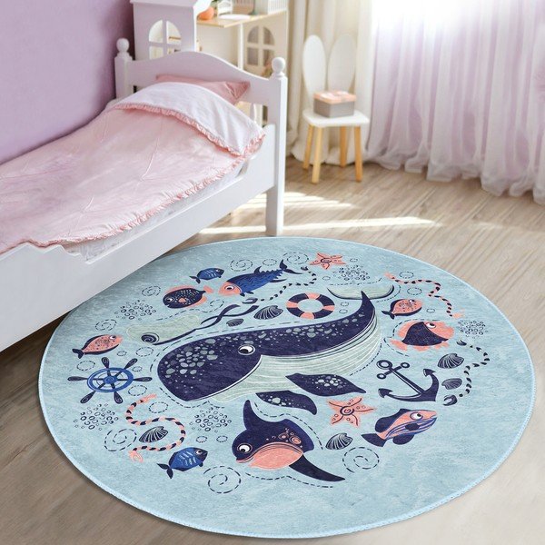 Zils bērnu paklājs ø 120 cm Comfort – Mila Home-image-2