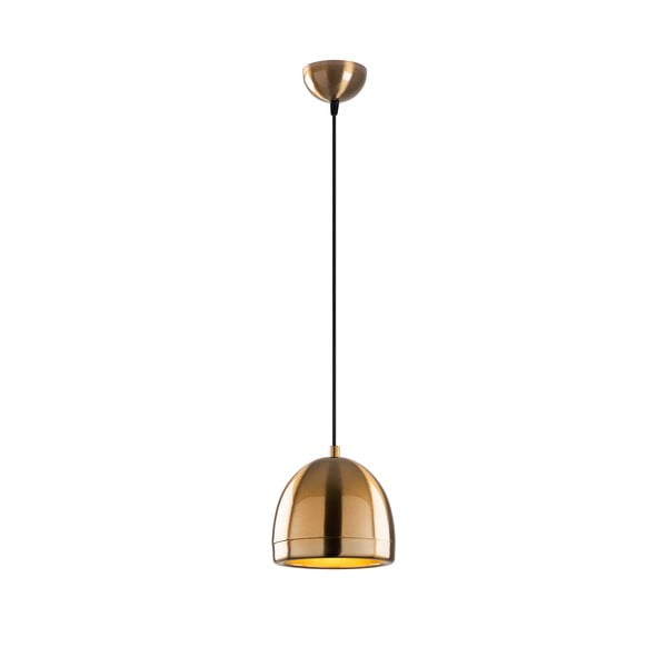 Bronzas krāsas piekaramā lampa ar metāla abažūru ø 17 cm Mugo – Opviq lights
