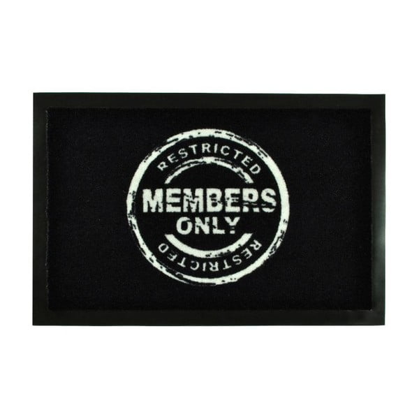 Paklājs Hanse Home Tikai dalībniekiem melns, 40 x 60 cm