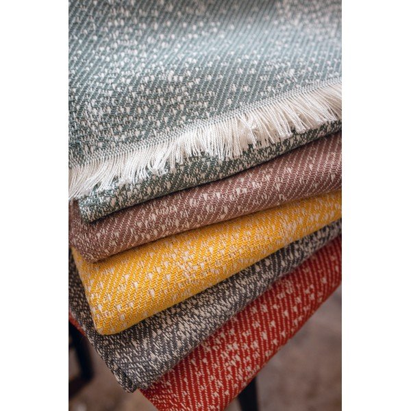 Rozā pleds ar kokvilnu Euromant Dotty Diamond, 140 x 180 cm-image-3