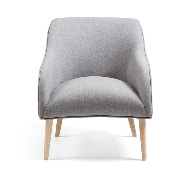 Pelēks atpūtas krēsls Kave Home Lobby-image-1