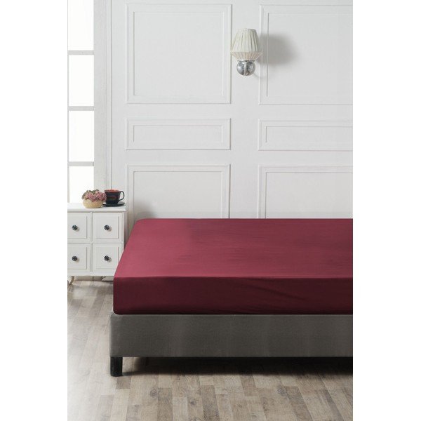 Bordo kokvilnas palags ar gumiju 140x200 cm – Mijolnir-image-2