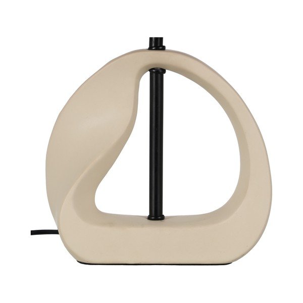 Bēša/dabīga toņa galda lampa ar rotangpalmas abažūru (augstums 37,5 cm) – Ixia-image-2