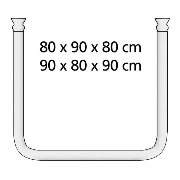 Melns universāls stūra stienis dušas aizkaram Wenko Black, ø 2 cm-image-4